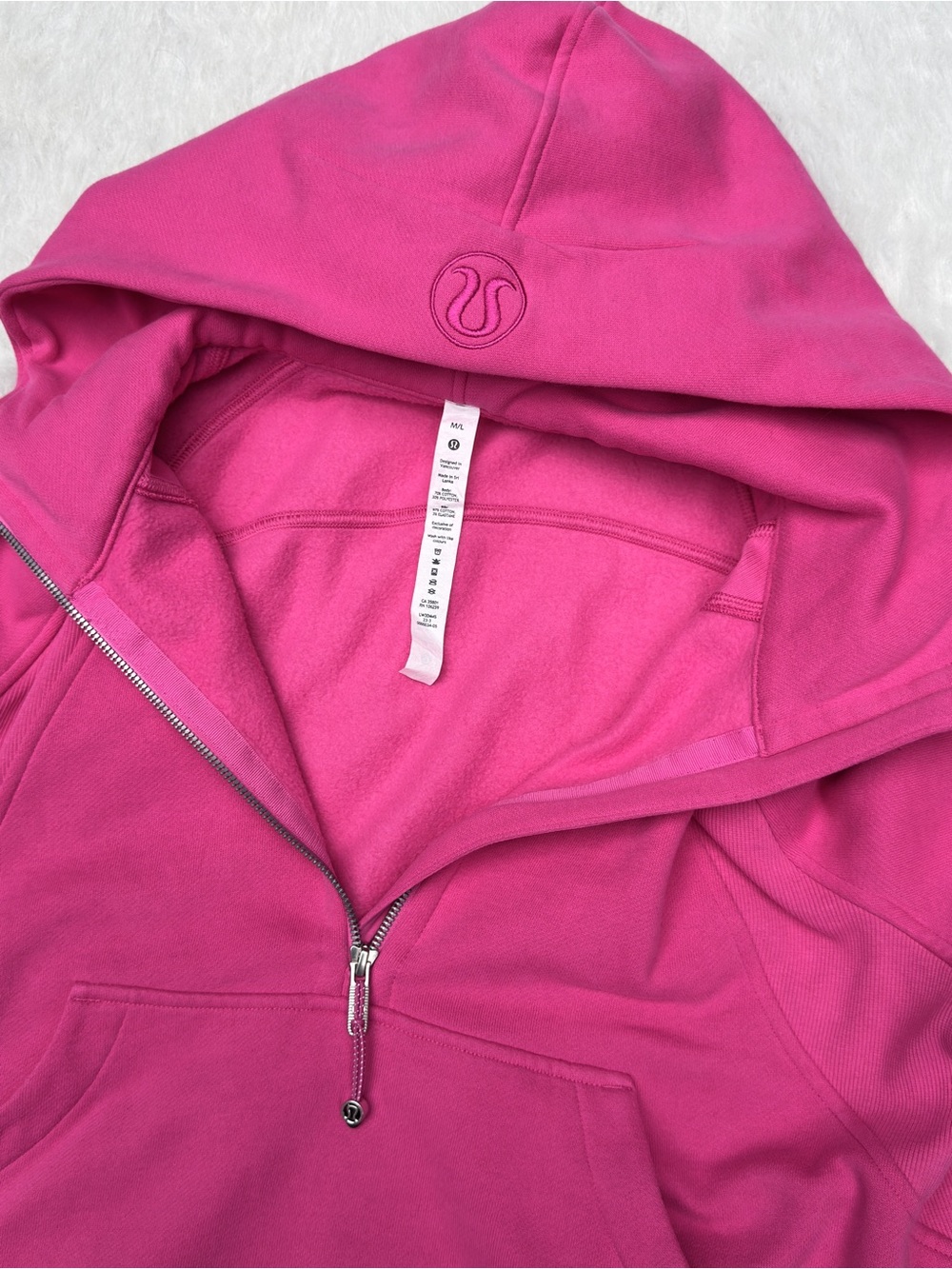 Lululemon M/L Oversized Half Zip Scuba Hoodie Sweatshirt - Picture 7 of 12